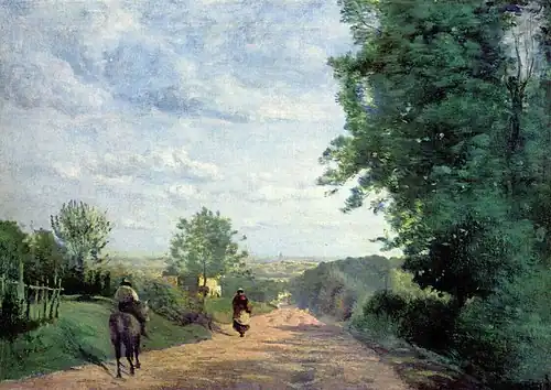 Le Chemin de Sèvres. Vue de Paris par Jean-Baptiste Camille Corot, env . 1855-1865 , musée du Louvre, volé en 1998.