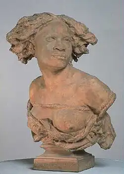 Pourquoi naître esclave ? en terre cuite, Musée de la Chartreuse.