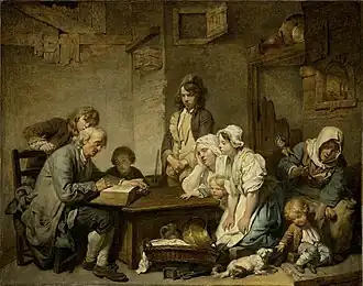 La Lecture de la Bible (1755), par Jean-Baptiste Greuze.