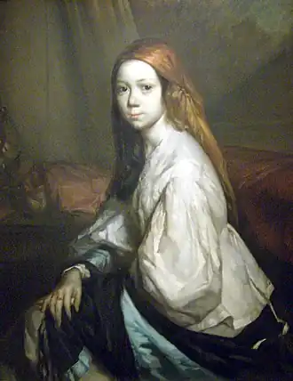 Pauline Ono en déshabillé, 1843-1844, huile sur toile, 100,2&nbsp;×&nbsp;81,2&nbsp;cm, Cherbourg-en-Cotentin, musée Thomas-Henry.