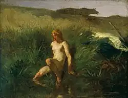 La Baigneuse, vers 1846-1848, huile sur panneau de bois, 18,5&nbsp;×&nbsp;24,1&nbsp;cm, Washington D.C., National Gallery of Art
