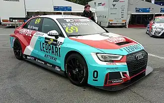 Le TCR Europe Touring Car Series&nbsp;(en) 2018 sur le circuit de Spa-Francorchamps avec l'Audi RS 3 LMS TCR.