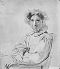 Portrait d'une femme assise, en 1830.