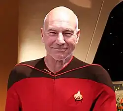 Jean-Luc Picard, interprété par Patrick Stewart (photomontage).