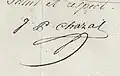 Signature de Jean-Pierre Chazal