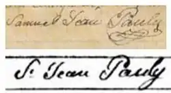 signature de Jean Samuel Pauly