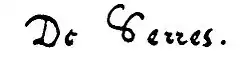 signature de Jean de Serres