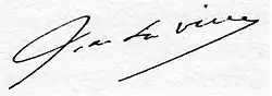 signature de Jean de La Ville de Mirmont