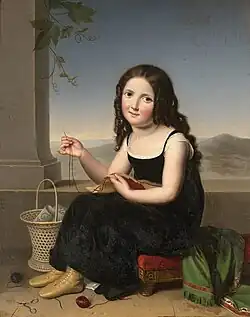 La jeune brodeuse dans une loggia, 1818, collection privée.