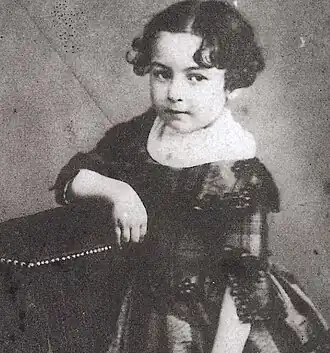 Jeanne-Gabrielle Clésinger dite « Nini » (vers 1854), daguerréotype anonyme, Nohant-Vic, Domaine de George Sand.