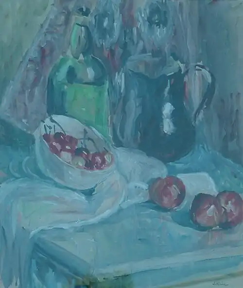 « Nature morte », aquarelle, 55x46 cm. Collection privée.
