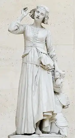 Statue de Jeanne d'Arc écoutant ses voix