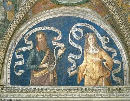 Raffaellino del Garbo, Jérémie et la Sibylle Agrippina, Appartements Borgia.
