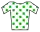 maillot à pois vert du leader du classement du meilleur grimpeur