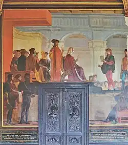 L'Académie des Jeux floraux au XVe&nbsp;siècle, peinture de Bénézet dans la Salle des Illustres du château