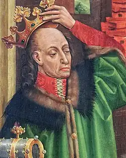 Portrait de Jogaila exposé à la cathédrale du Wawel.