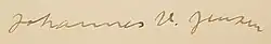 signature de Johannes V. Jensen