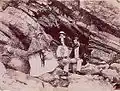 Thereza, John et Willie à Caswell Bay, 1853.