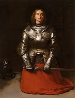 Jeanne d'Arc par le peintre John Everett Millais.