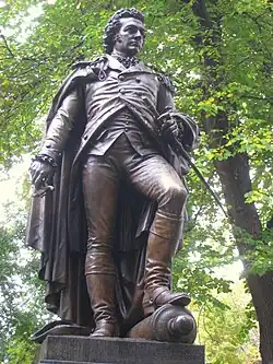 Statue de Glover sur Commonwealth Avenue, Boston par Martin Milmore (1875)