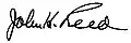 Signature de John H. Reed