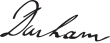 Signature de John Durham