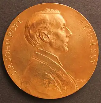 Médaille de John Pope Hennessy (1834-1891) gouverneur de Hong Kong et de l'île Maurice.
