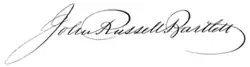 signature de John Russell Bartlett