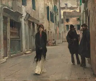 John Singer Sargent, Rue à Venise, 1882.