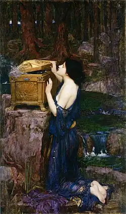 Pandore, John William Waterhouse, 1896, collection particulière.