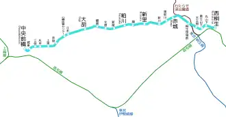 Voir la carte de la ligne.
