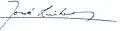 Signature de José Linhares