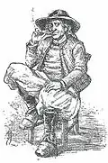 Dessin d'un paysan breton (par Jos Parker)