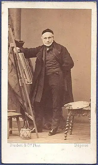 Le peintre Joseph-Nicolas Robert-Fleury, années 1860.