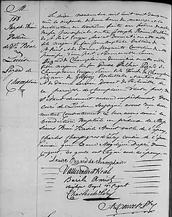 Acte de mariage entre Joseph Rémi Vallière de St-Réal et Louise Pezard de Champlain. 16 novembre 1812. Paroisse Notre-Dame-de-Québec de la ville de Québec.