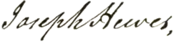 signature de Joseph Hewes