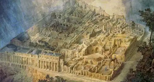 Joseph Gandy&nbsp;(en), Soane's Bank of England as a Ruin (1830).