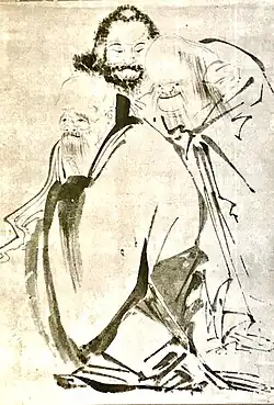 Figure allégorique des Trois enseignements par Josetsu, XVe&nbsp;siècle.