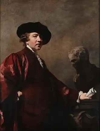 Autoportrait, par Joshua Reynolds, vers 1780.