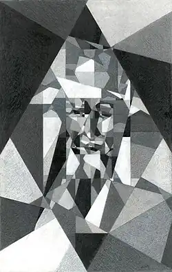 Portrait du Christ, Juan Luis Cousiño, 76 x 110&nbsp;cm, mine de graphite, 2017.