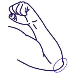 Empi ou hiji, le coude.