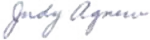 Signature de Judy Agnew