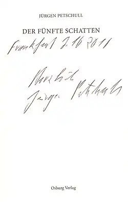 signature de Jürgen Petschull