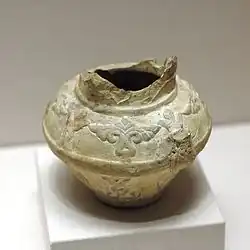 Pichet à décor moulé, VIIIe – IXe&nbsp;siècle.