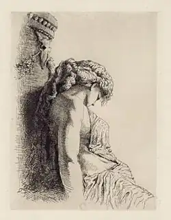 Bacchante ivre, eau-forte, 1866
