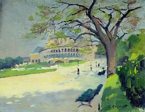 Le Palais du Trocadéro vu des jardins, vers 1910