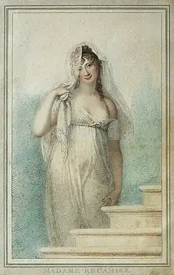 Juliette Récamier par Richard Cosway, début XIXe&nbsp;siècle, dessin.