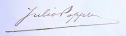 signature de Julius Popper