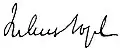 Signature de Julius Vogel