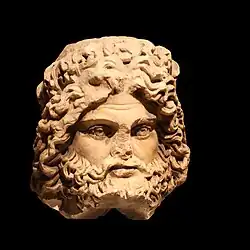 Jupiter, tête d'une statue colossale découverte à Fourvière au début du XIXe&nbsp;siècle